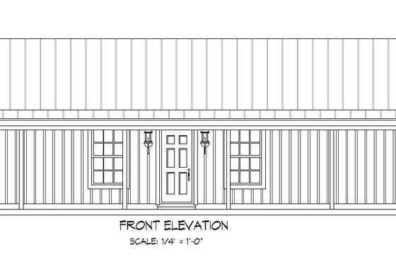 Exterior - Front Elevation 3 for Traditional House Plan #932-490 - 2 bed, 1 bath