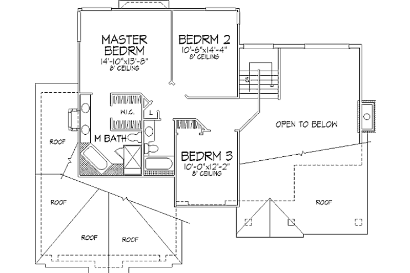 Home Plan - Floor Plan - Upper Floor for Traditional House Plan #320-337 - 3 bed, 2.5 bath
