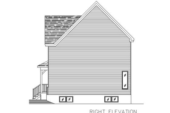Exterior - Other Elevation for Country House Plan #138-347 - 3 bed, 1.5 bath