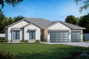 Modern Style House Plan - 3 Beds 2.5 Baths 1946 Sq/Ft Plan #20-2489 