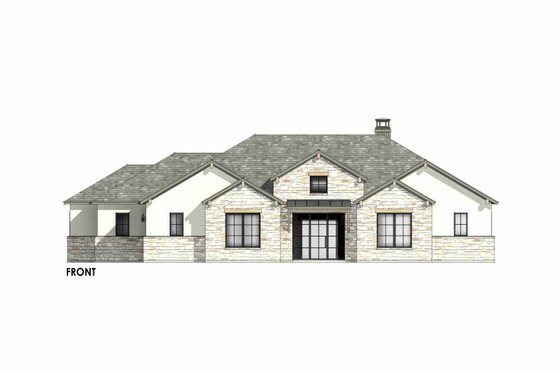 Exterior - Front Elevation 6 for Mediterranean House Plan #1096-80 - 4 bed, 3.5 bath