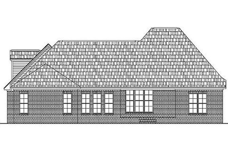 Architectural House Design - Exterior - Rear Elevation for European House Plan #430-33 - 3 bed, 2.5 bath