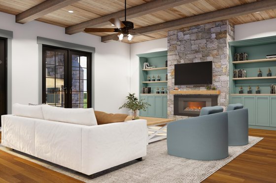 Interior - Family Room for Country House Plan #923-42 - 5 bed, 5.5 bath