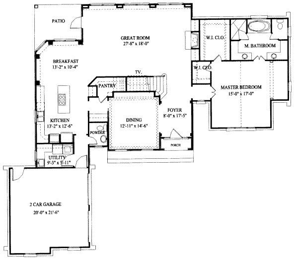 European Style House Plan - 5 Beds 3.5 Baths 3185 Sq Ft Plan #325-192 