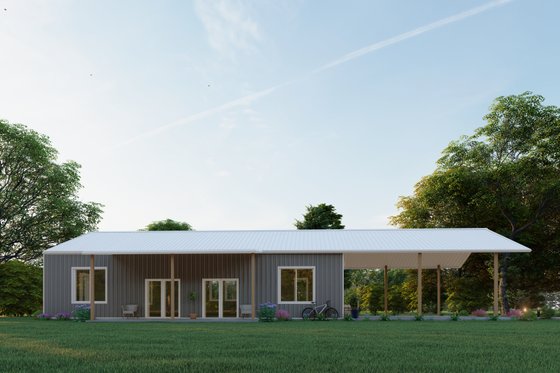 Exterior - Other Elevation 3 for Barndominium House Plan #1107-41 - 2 bed, 2 bath