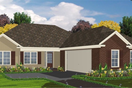 Exterior - Front Elevation for Traditional House Plan #63-263 - 4 bed, 2 bath