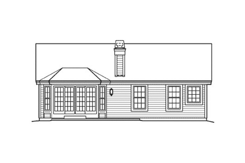 Dream House Plan - Exterior - Rear Elevation for Cottage House Plan #57-359 - 3 bed, 2 bath