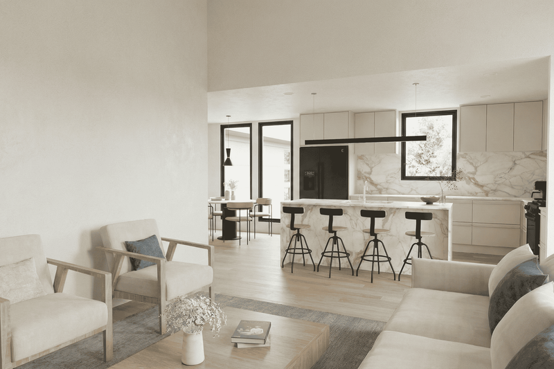 Home Plan - Interior - Family Room for Modern House Plan #923-457 - 3 bed, 2.5 bath