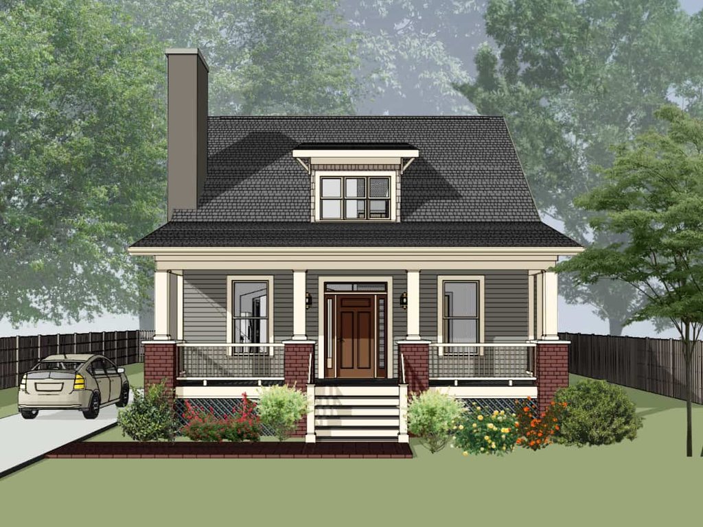 Bungalow Style House Plan 4 Beds 2 Baths 1495 Sq Ft Plan 79 204 Eplans Com