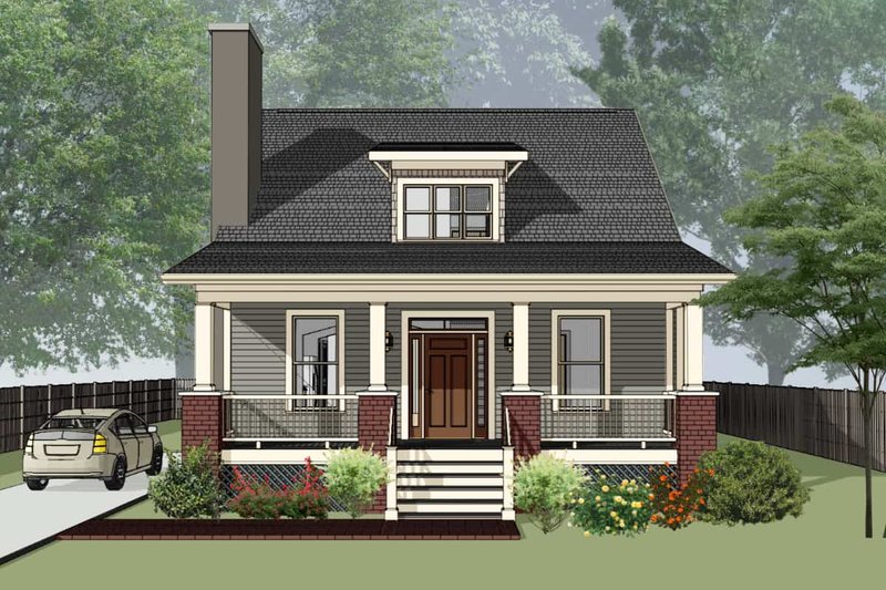 Home Plan - Bungalow Exterior - Front Elevation Plan #79-204