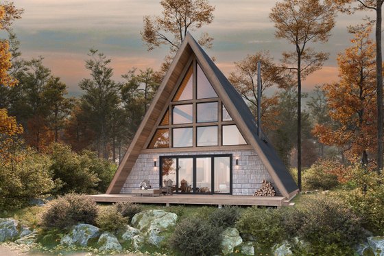 Exterior - Rear Elevation for Cottage House Plan #1114-33 - 4 bed, 3 bath