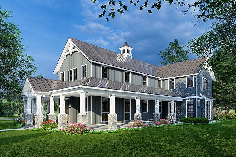 Dream House Plan - Exterior - Other Elevation for Farmhouse House Plan #923-257 - 3 bed, 3.5 bath