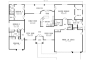 Adobe / Southwestern Style House Plan - 4 Beds 3.5 Baths 2680 Sq/Ft Plan #1-647 