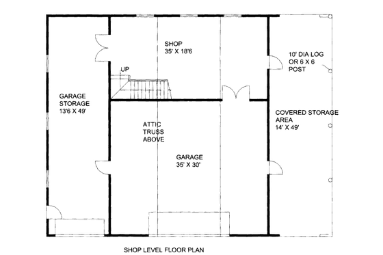 Floor Plan - Main Floor for Country House Plan #117-801, 0 bath
