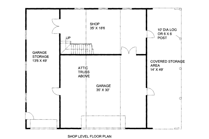 Architectural House Design - Floor Plan - Main Floor for Country House Plan #117-801, 0 bath