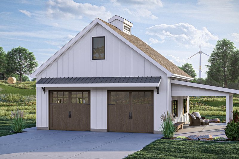 Dream House Plan - Farmhouse Exterior - Front Elevation Plan #455-476