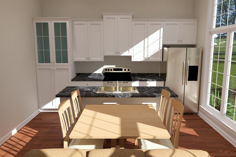Architectural House Design - Interior - Kitchen for Cottage House Plan #513-2418 - 2 bed, 2 bath