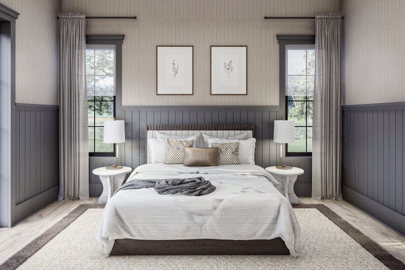 House Blueprint - Interior - Master Bedroom for Barndominium House Plan #455-662 - 3 bed, 2 bath