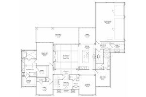 Floor Plan - Main Floor for Tudor House Plan #1096-184 - 4 bed, 4.5 bath