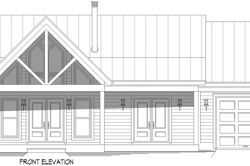 Home Plan - Exterior - Front Elevation 3 for Craftsman House Plan #932-1034 - 2 bed, 2 bath