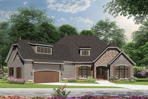 European Exterior - Front Elevation Plan #17-2522