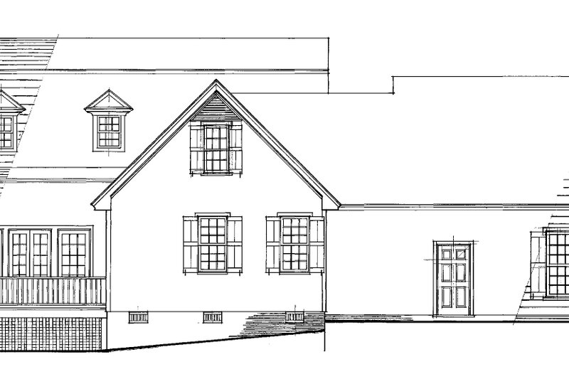 Home Plan - Exterior - Rear Elevation for Colonial House Plan #137-351 - 4 bed, 3.5 bath
