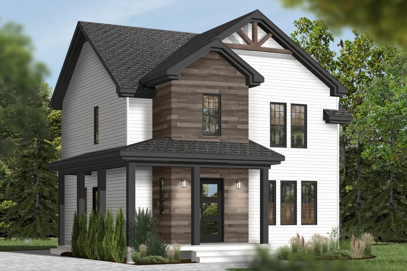 Dream House Plan - Exterior - Front Elevation 3 for Country House Plan #23-2407 - 3 bed, 1.5 bath