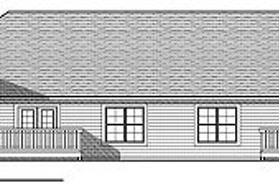 Exterior - Rear Elevation for Traditional House Plan #70-894 - 2 bed, 2 bath