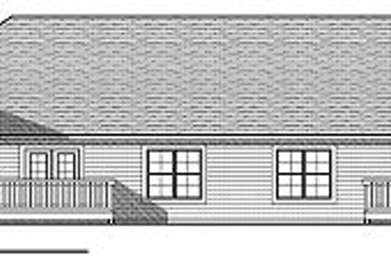 Home Plan - Exterior - Rear Elevation for Traditional House Plan #70-894 - 2 bed, 2 bath