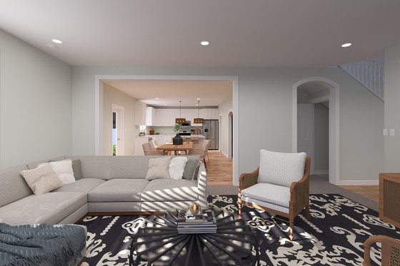 Interior - Family Room for Farmhouse House Plan #1060-250 - 3 bed, 2.5 bath