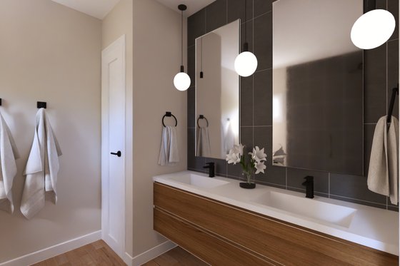 Interior - Master Bathroom for Barndominium House Plan #1064-334 - 3 bed, 2 bath