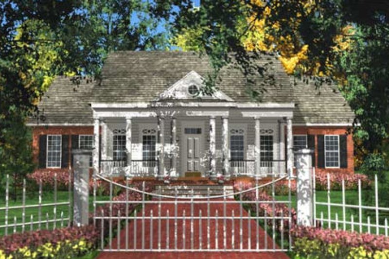 Dream House Plan - Southern Exterior - Front Elevation Plan #406-282