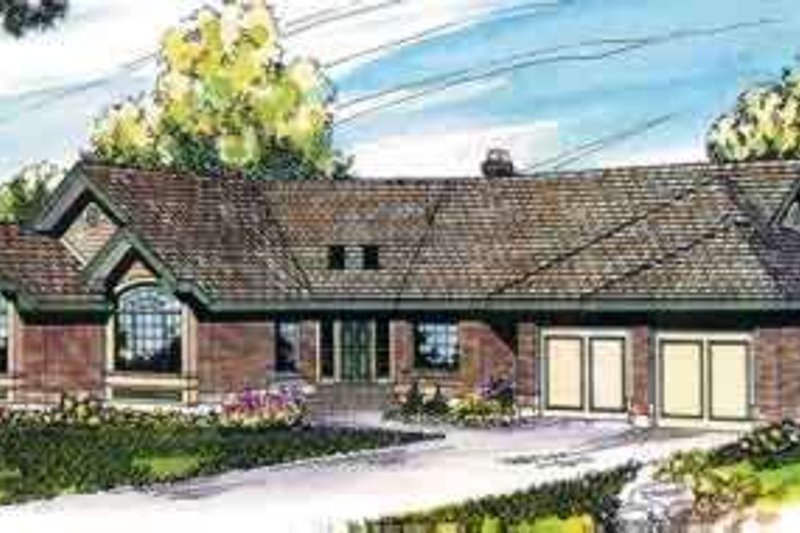 Dream House Plan - Mediterranean Exterior - Front Elevation Plan #124-401