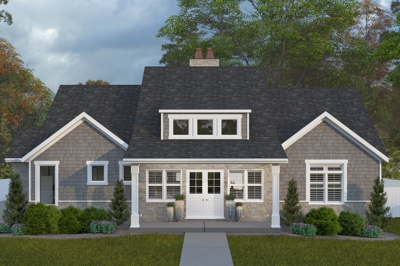 Dream House Plan - Cottage Exterior - Front Elevation Plan #1060-364