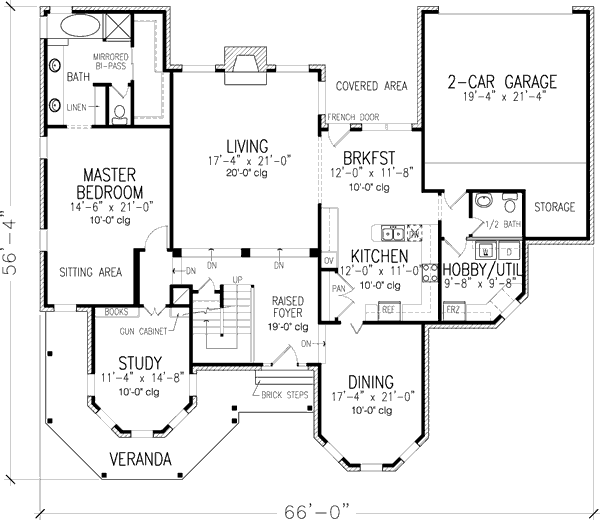 Victorian Floor Plan - Main Floor Plan #410-408
