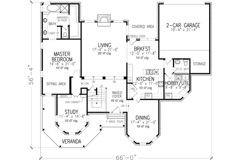 Architectural House Design - Floor Plan - Main Floor for Victorian House Plan #410-408 - 4 bed, 3.5 bath