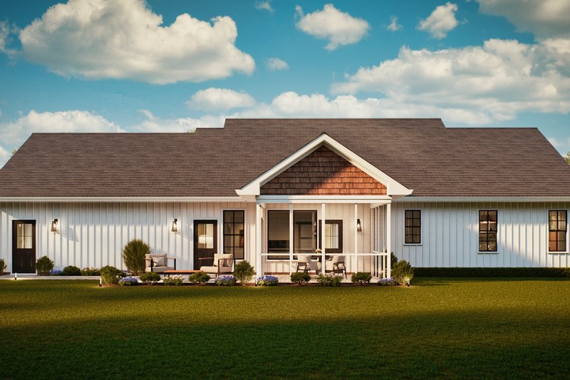 Home Plan - Exterior - Rear Elevation 4 for Traditional House Plan #54-638 - 3 bed, 2 bath