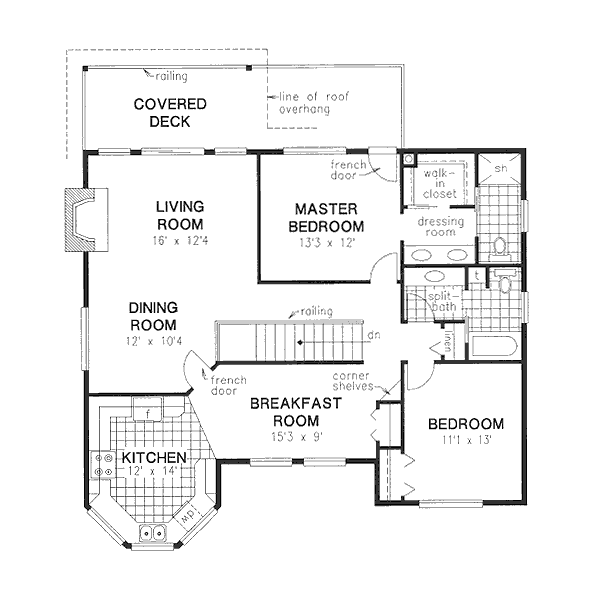 Dream House Plan - Traditional Floor Plan - Main Floor Plan #18-9033
