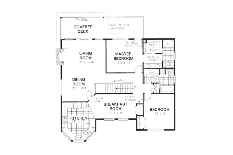 Dream House Plan - Floor Plan - Main Floor for Traditional House Plan #18-9033 - 2 bed, 2 bath