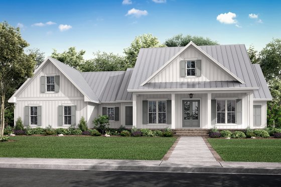 Exterior - Front Elevation 3 for Farmhouse House Plan #430-218 - 3 bed, 2.5 bath