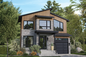Contemporary Exterior - Front Elevation Plan #25-4890