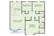 Ranch Style House Plan - 3 Beds 1.5 Baths 1029 Sq/Ft Plan #17-163 