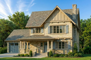 Bungalow Style House Plan - 4 Beds 4.5 Baths 2601 Sq/Ft Plan #923-485 Exterior 