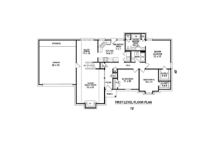Floor Plan - Main Floor for Traditional House Plan #81-13894 - 3 bed, 2 bath