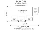 Traditional Style House Plan - 0 Beds 0 Baths 916 Sq/Ft Plan #75-209 