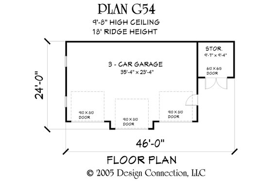 Floor Plan - Main Floor for Traditional House Plan #75-209, 0 bath