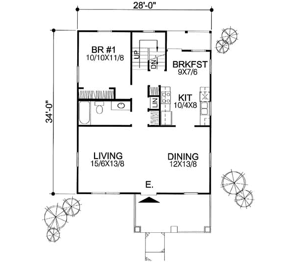 Bungalow Floor Plan - Main Floor Plan #50-231