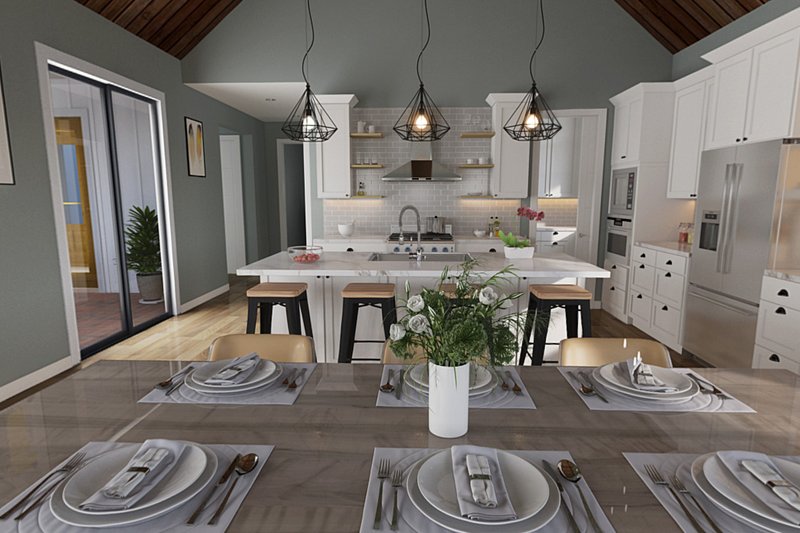 House Blueprint - Interior - Kitchen for Contemporary House Plan #48-1037 - 3 bed, 3.5 bath