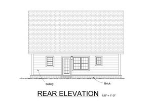 Exterior - Rear Elevation for Cottage House Plan #513-4 - 4 bed, 3.5 bath