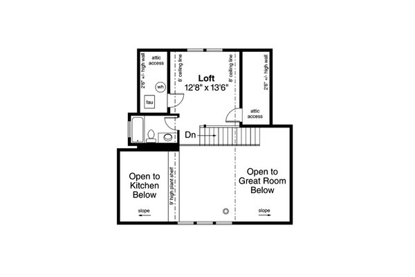 House Plan Design - Cottage Floor Plan - Upper Floor Plan #124-452